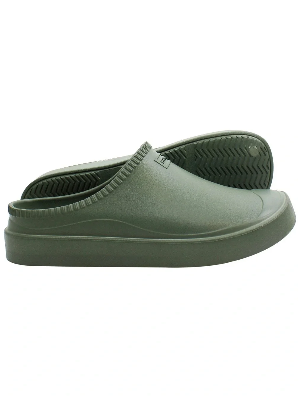 Hunter in/out bloom algae foam clog Slip-On in Olive/lichen Green. Unisex
